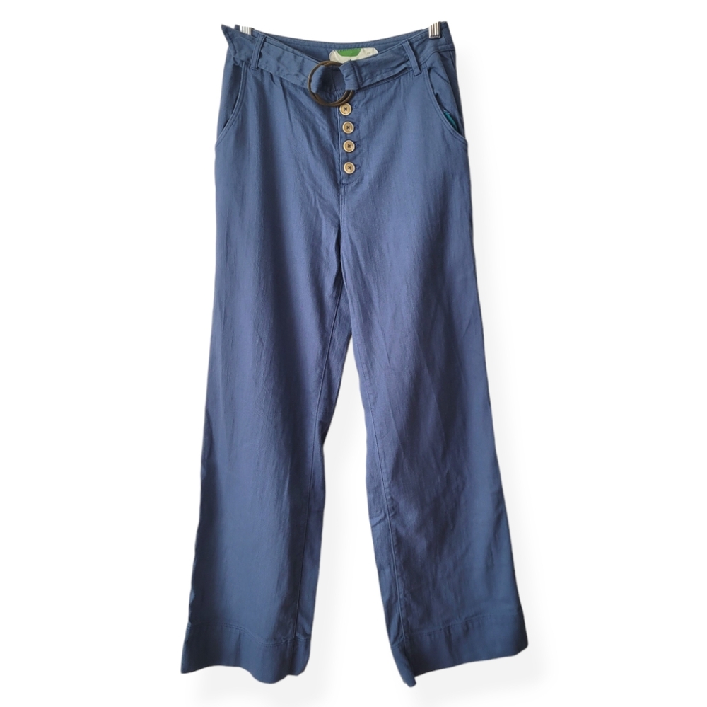Anthropologie High Rise Wide Leg Button Fly Pants Size 4